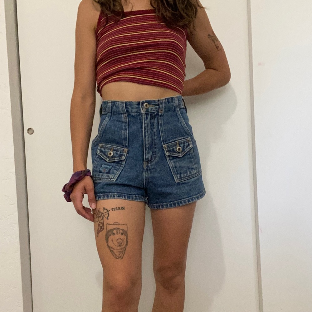 Vintage 90s High Waisted No Excuses Denim Shorts